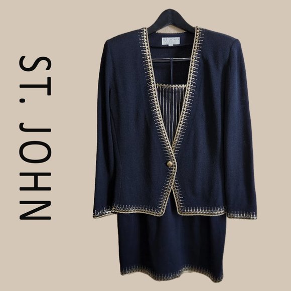 st john evening by marie gray dress St John Collection By Marie Gray Evening Dress